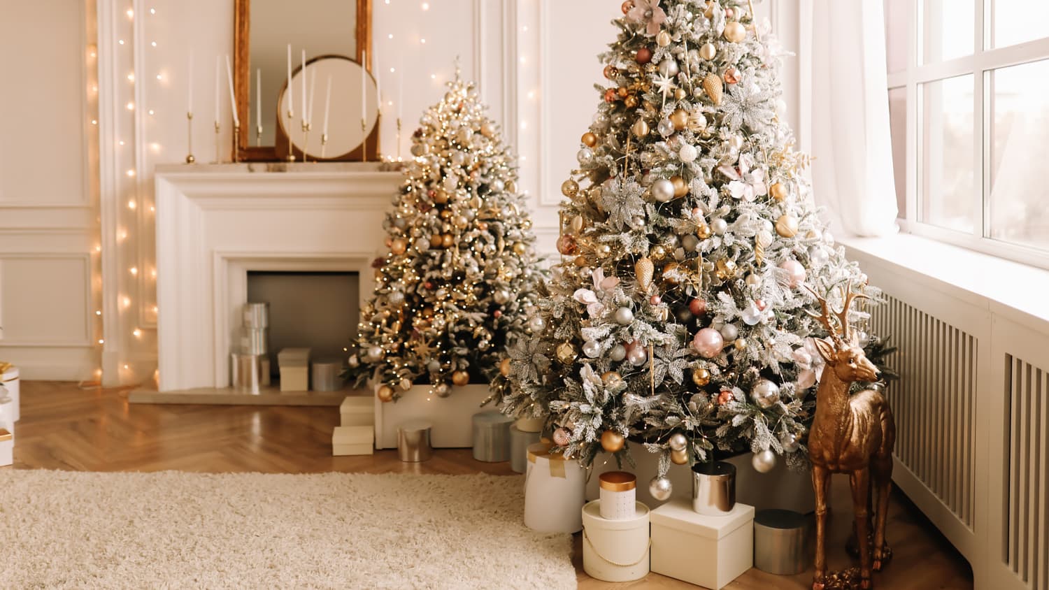 Large white cheap christmas tree lights