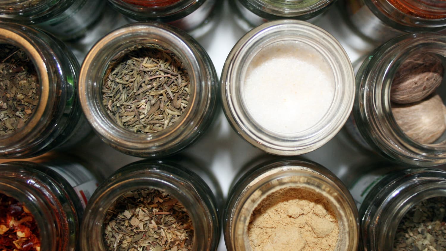 Colored glass spice jars best sale