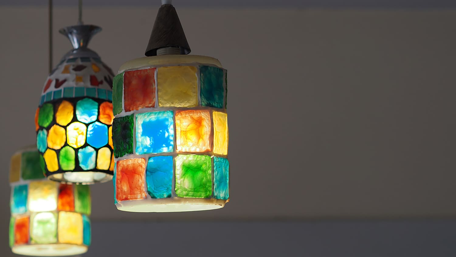 Stained glass overhead light discount