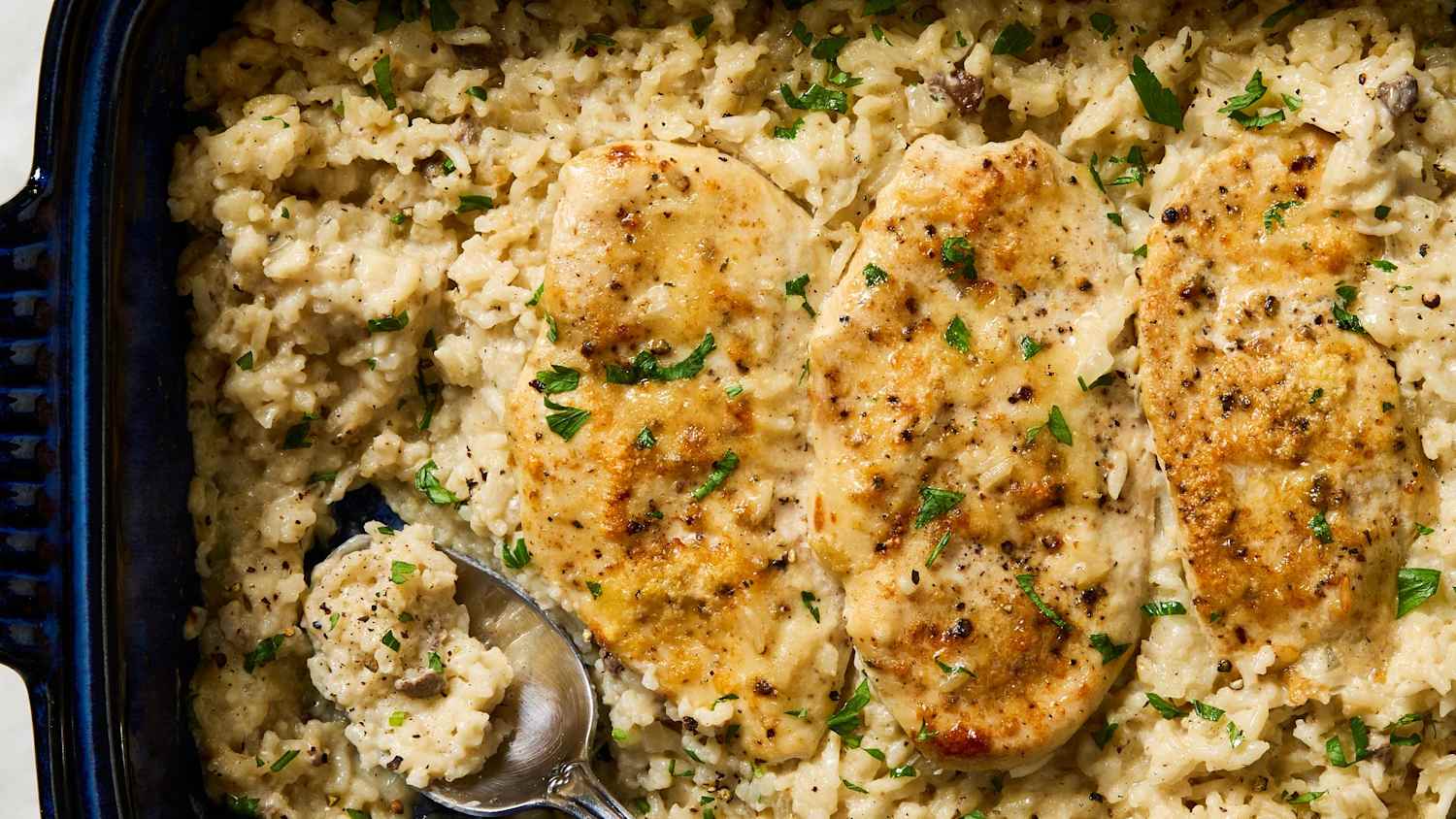 Chicken and Rice Casserole with Cream of Mushroom Soup-image