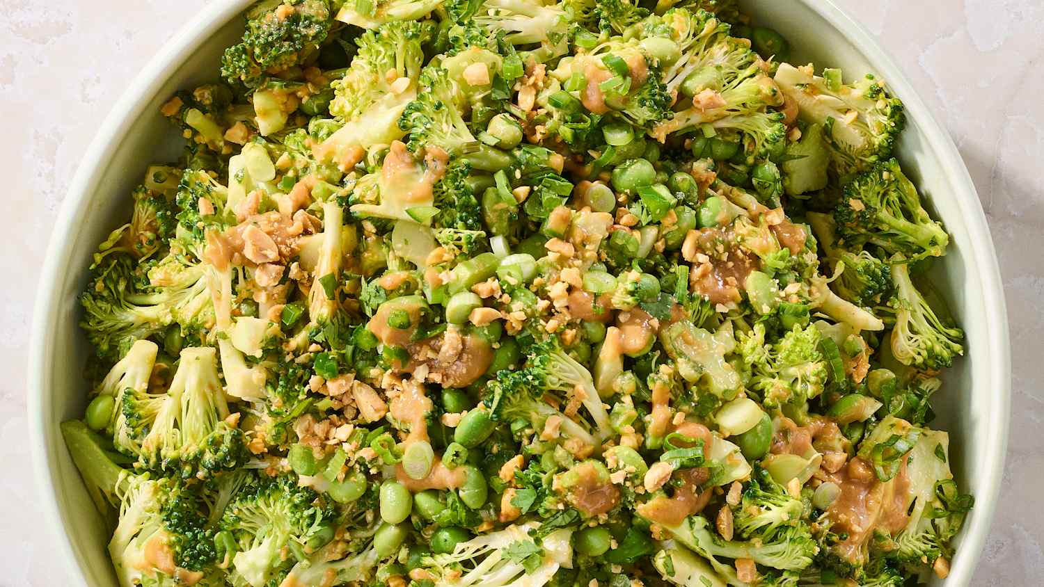 Broccoli Salad with Peanut Dressing-image