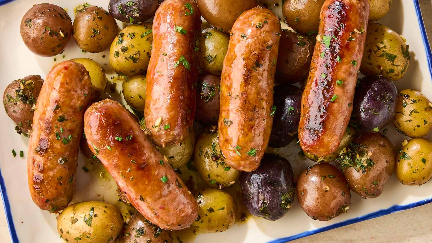 Grilled Sausages with Potatoes