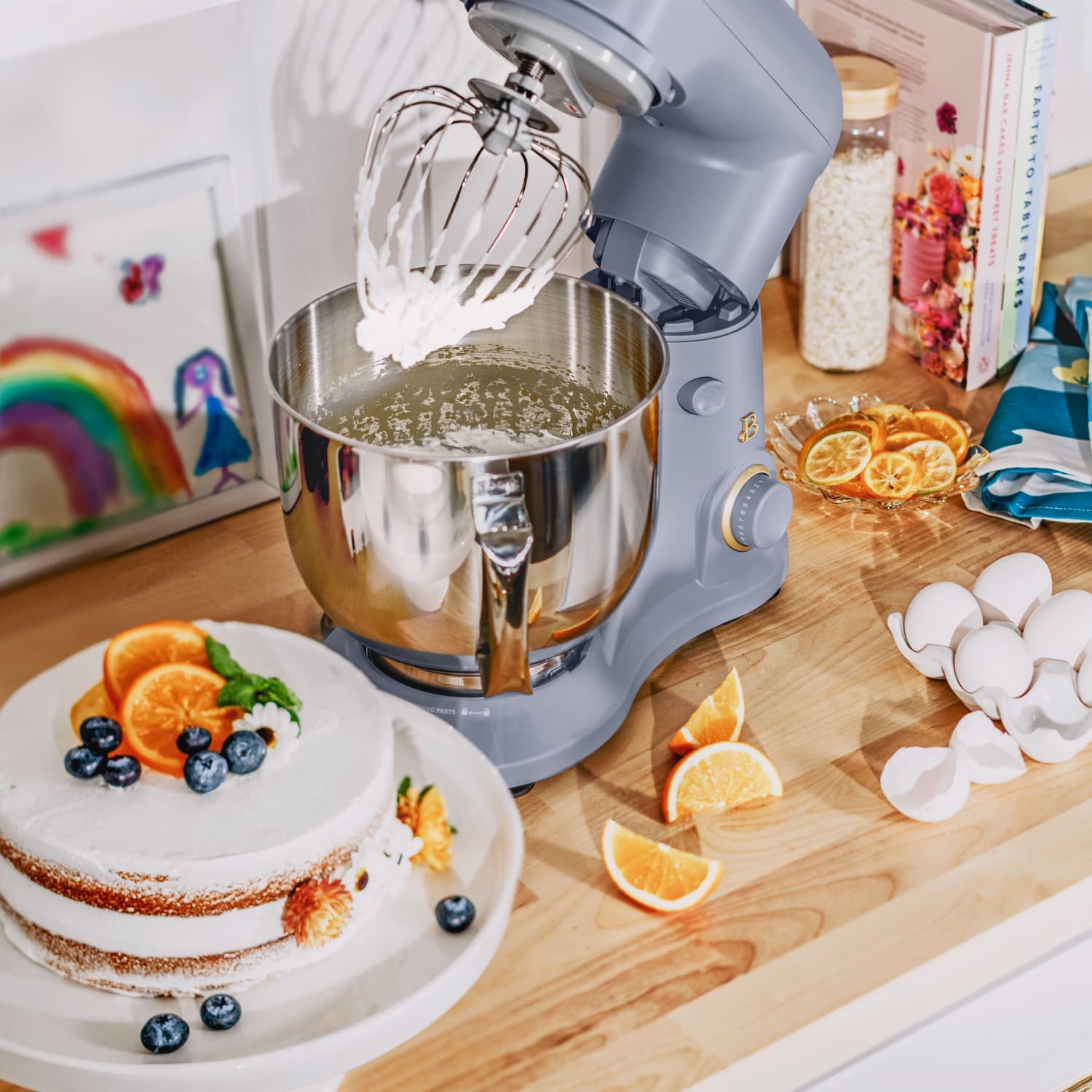 Beautiful 6-Speed Electric Hand Mixer, White Icing by Drew Barrymore 