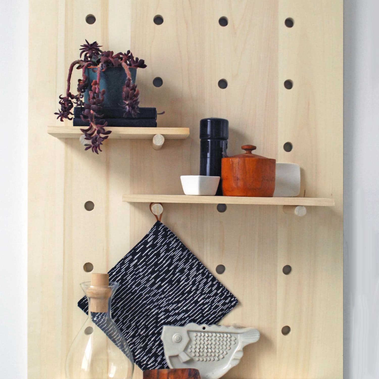 Diy Project Idea How To Make A Modern Pegboard Shelving System