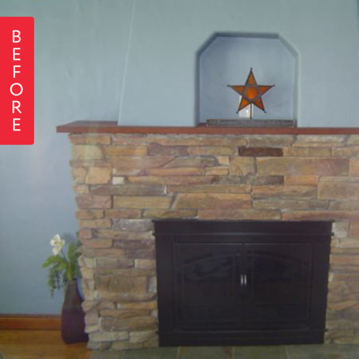 Before After Fireplace Gets A Spanish Style Restoration