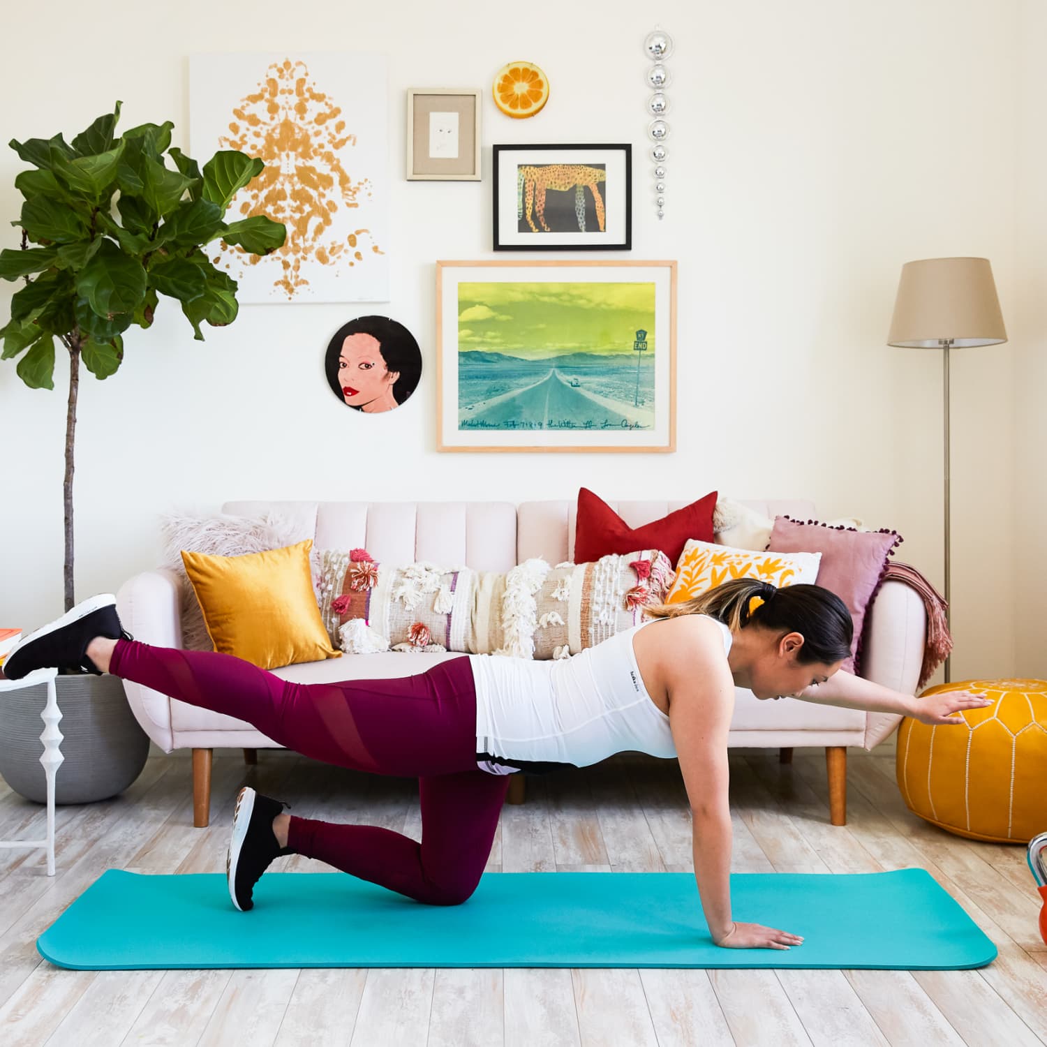 Yoga Mat Holder  Creative Shelf for Yoga Studio or Home Yoga Room