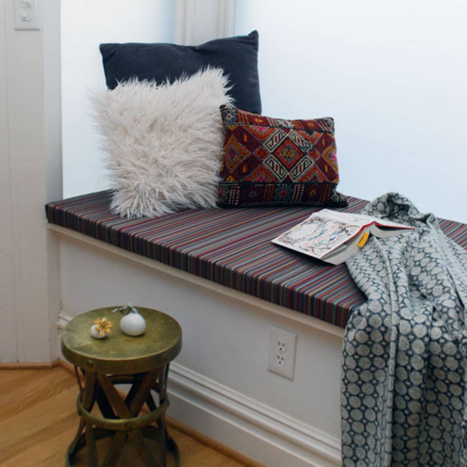 Easy DIY Upholstered Window Seat Cushion - Jessica Welling Interiors