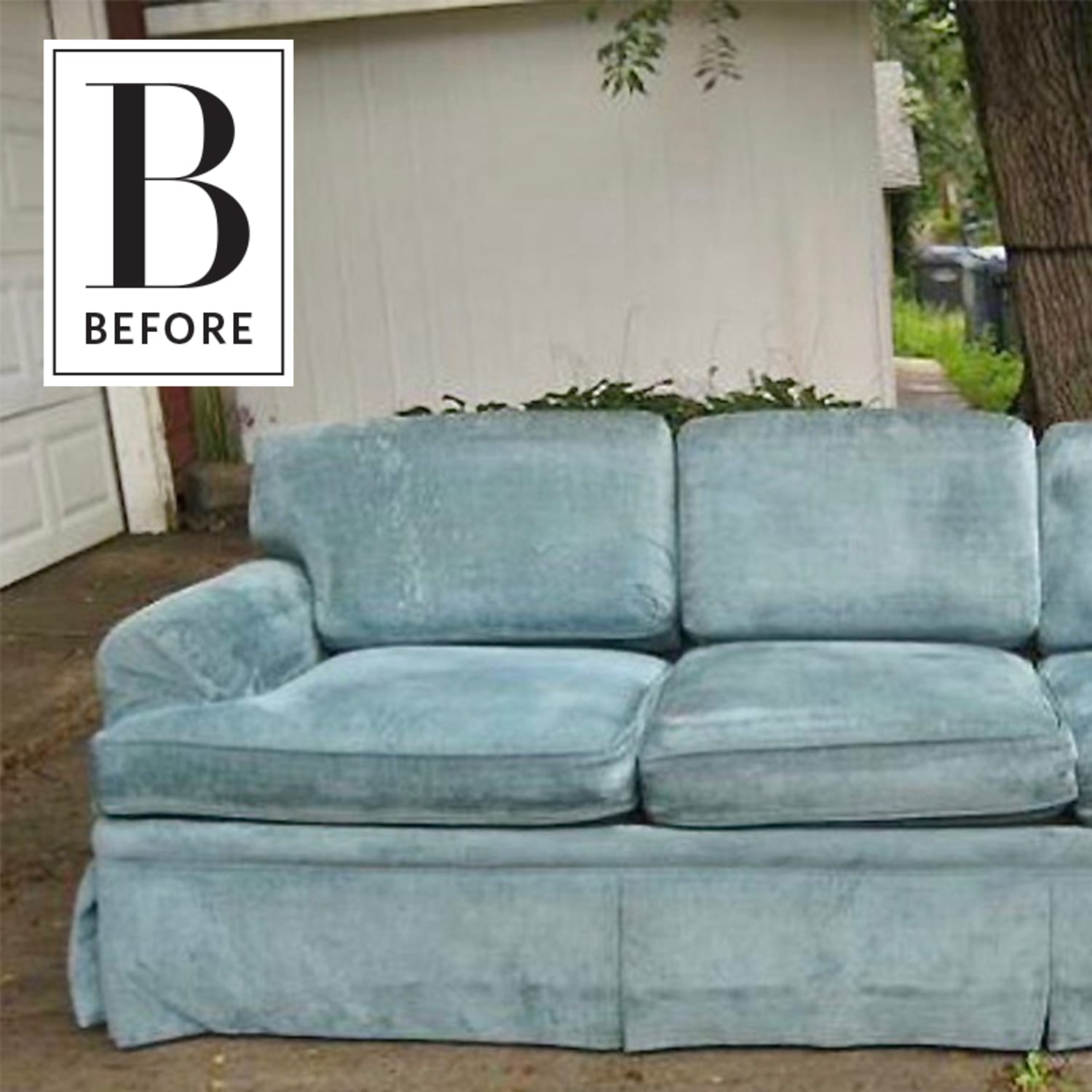 Before After Using Fabric Dye To Makeover A Chenille Sofa