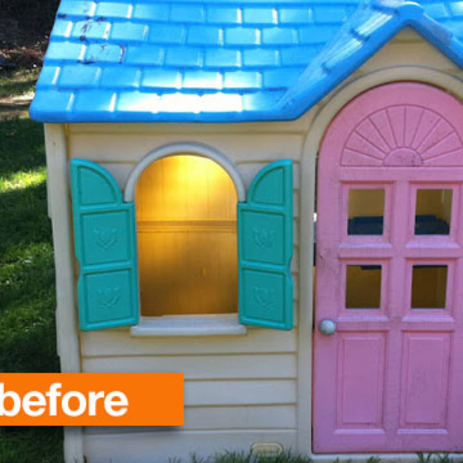 painting little tikes house