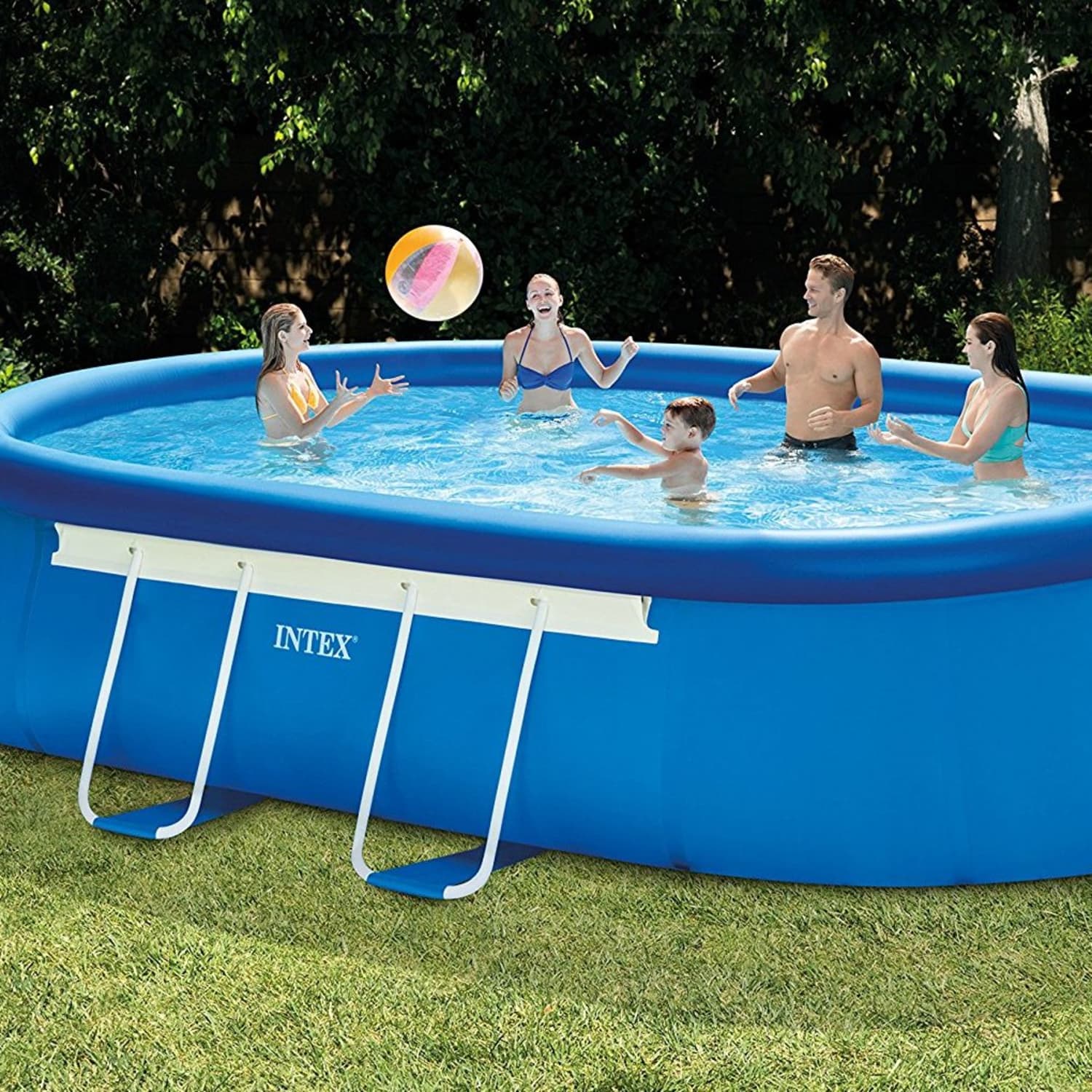 inflatable pool backyard