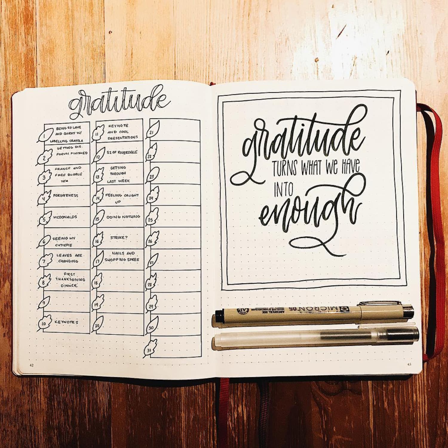 11 Inspiring Gratitude Log Ideas For Your Holiday Bullet Journaling Apartment Therapy