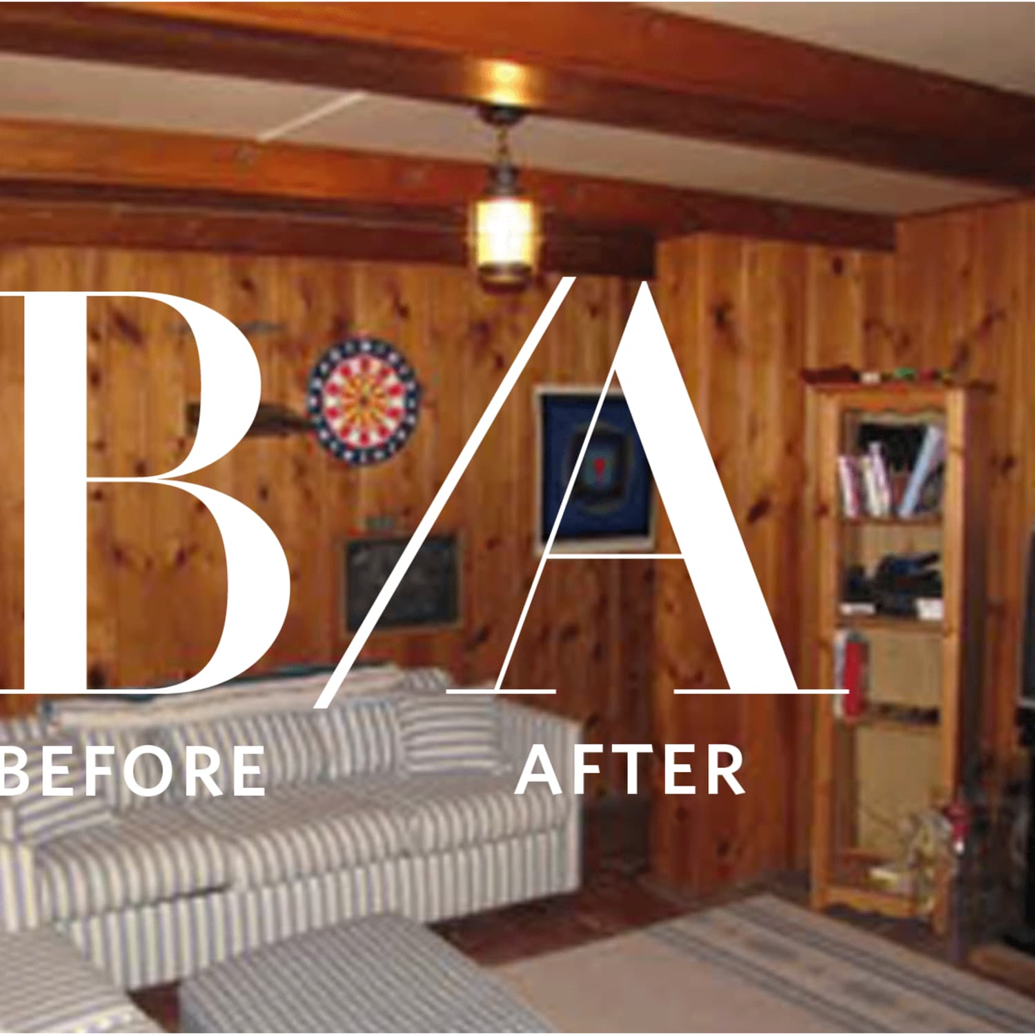 Wood Panel Basement Diy Makeover Apartment Therapy