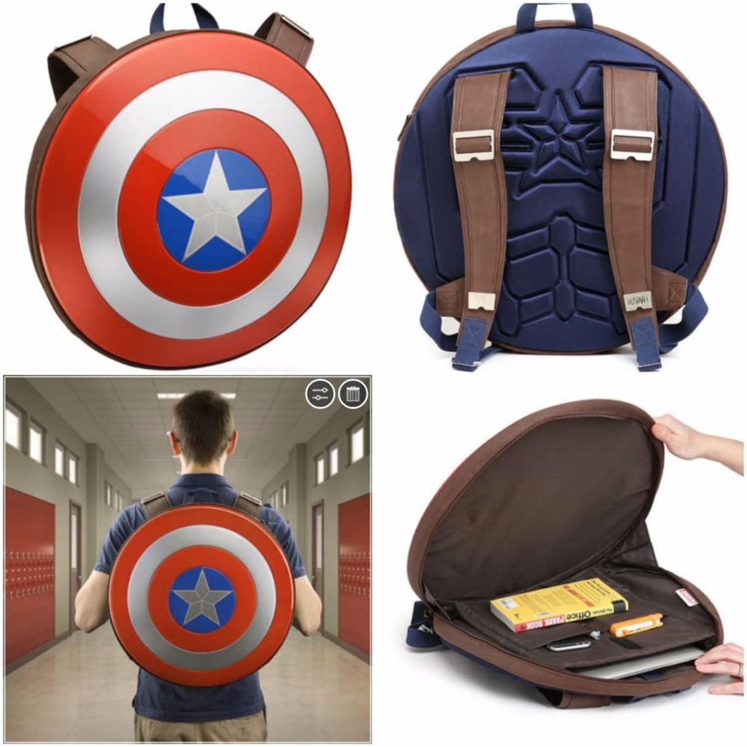 Marvel captain america shield backpack