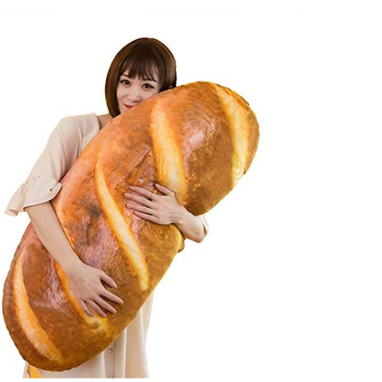 Wholesale 3D Simulation Bread Shape Pillow Soft Lumbar Baguette Back Cushion  Funny Food Plush Stuffed Toy From m.