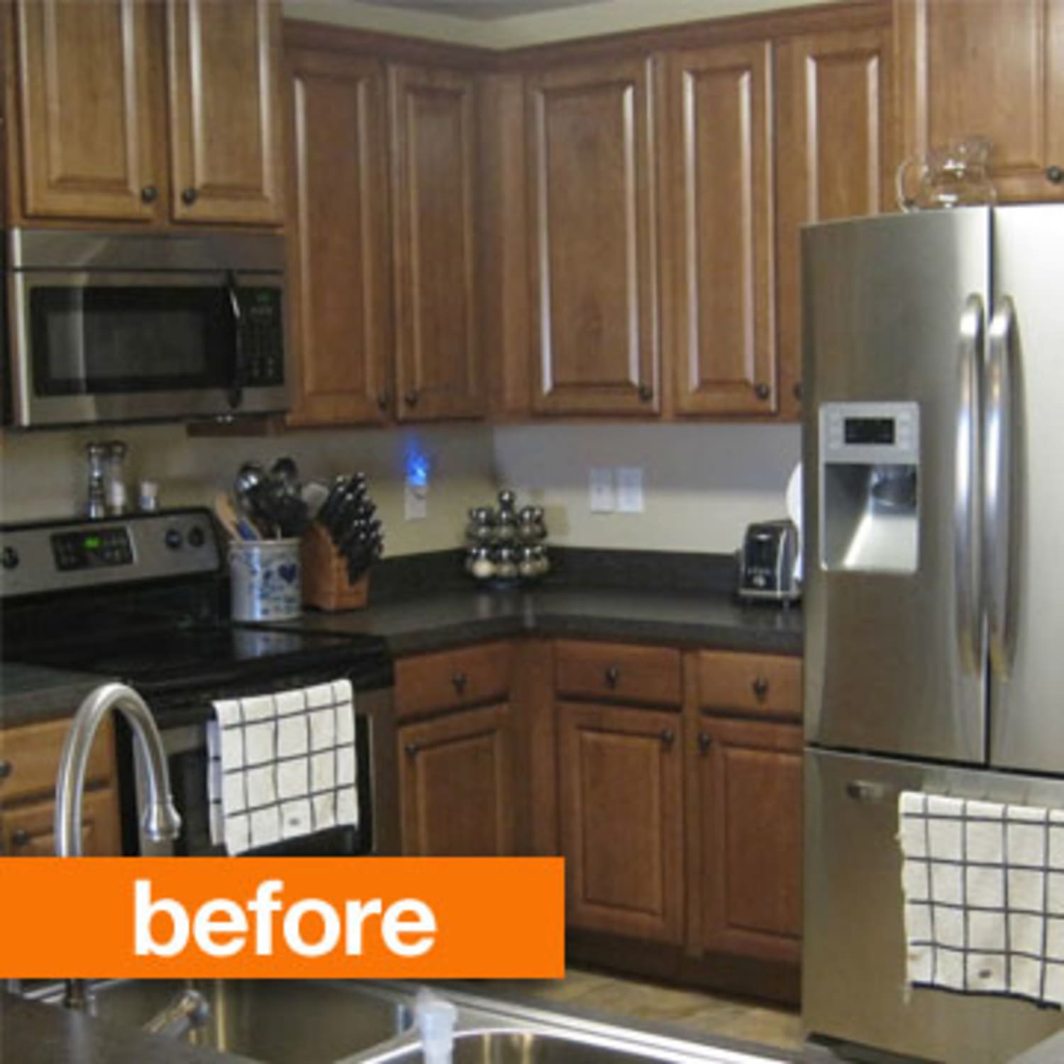 Before After Transforming A Dark Kitchen With A Diy Cabinet
