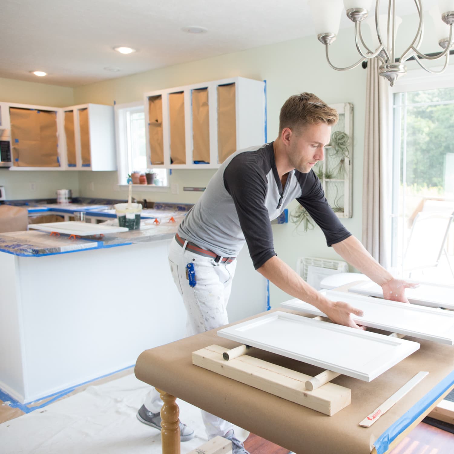 Nancy's metal kitchen cabinets get a fresh coat of paint - and