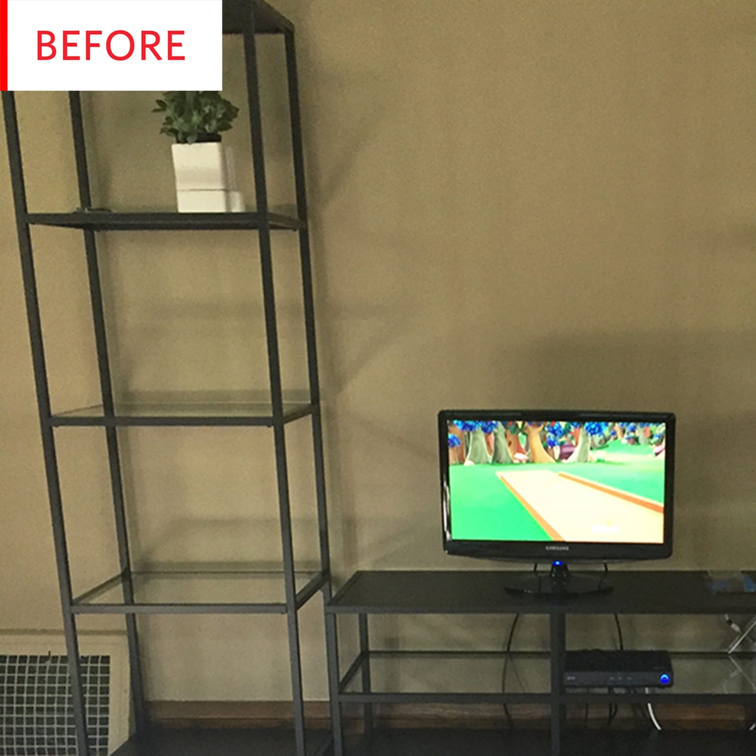 Ikea Shelves Vittsjo Tv Stand Hack Apartment Therapy