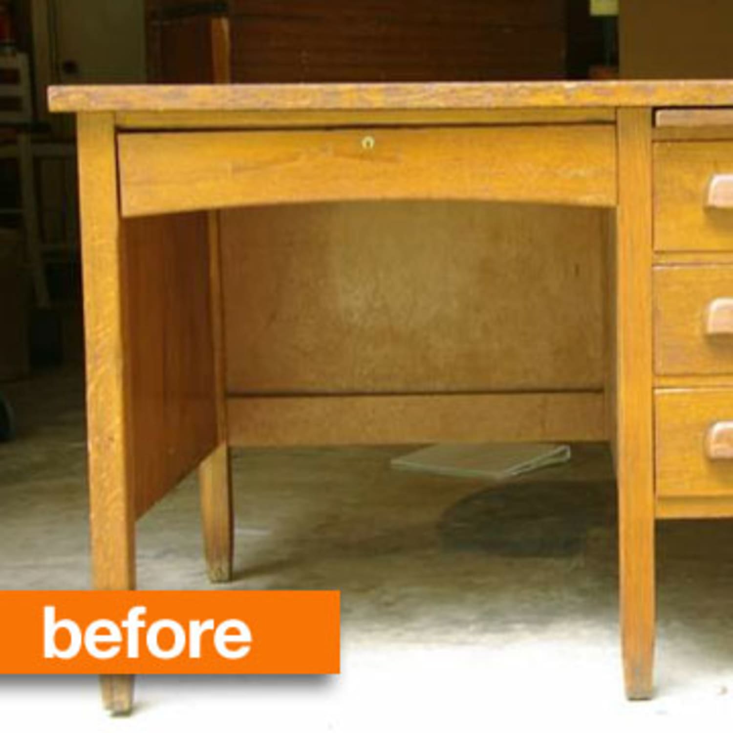 Before After Old School Desk Gets A Makeover Apartment Therapy