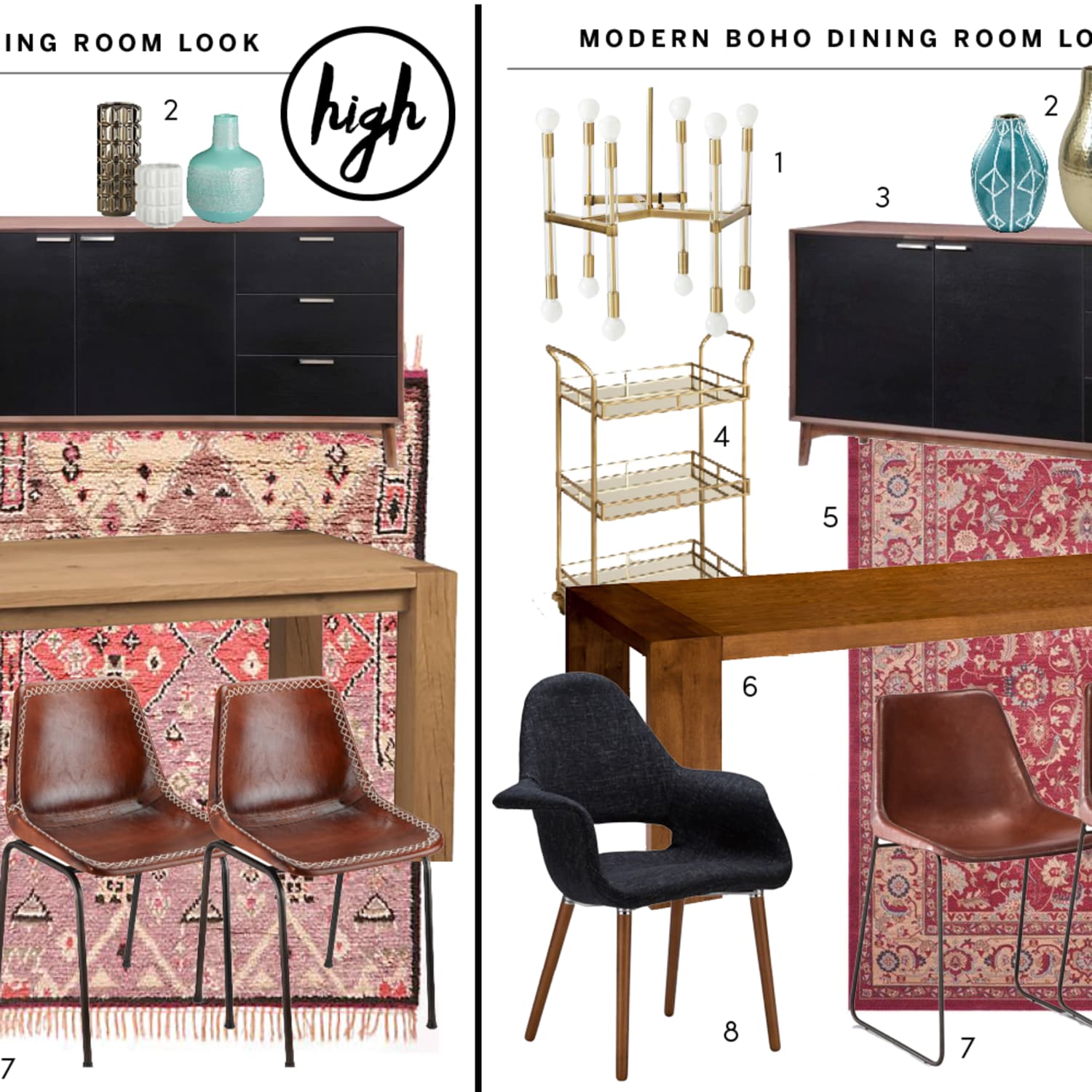 High Low A Modern Boho Dining Room Apartment Therapy