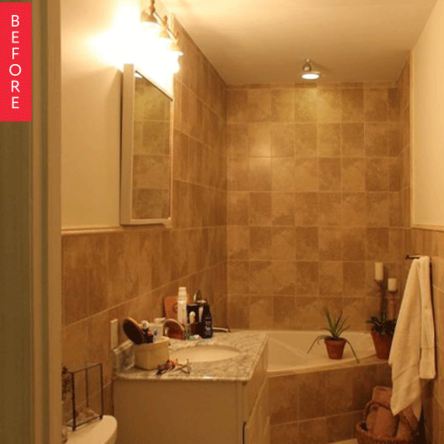 Before \u0026 After: A Classic Update for a Very Brown Bathroom | Apartment  Therapy, image size:1500x1500