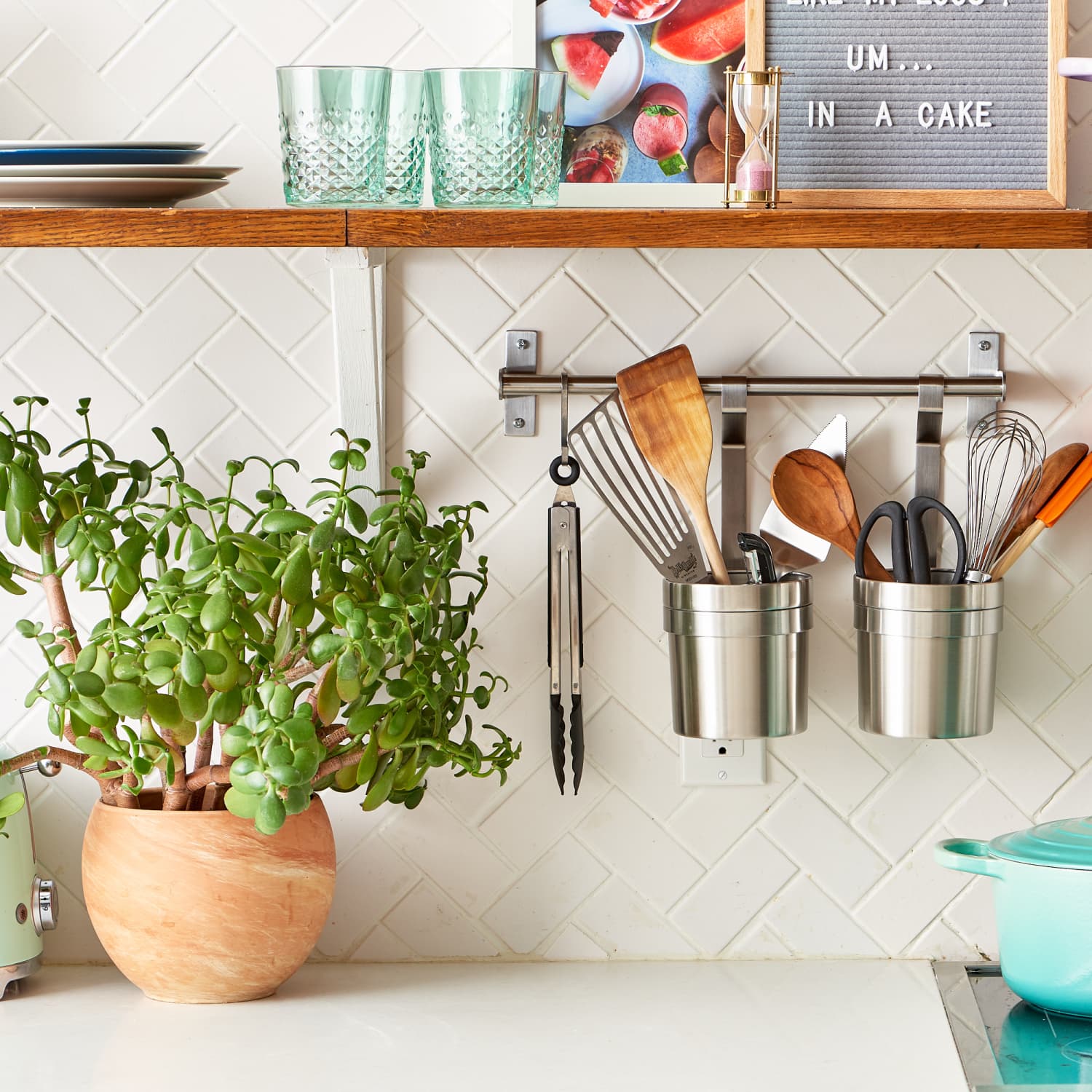 Drill Through Tile Backsplash Ikea Grundtal Rail Kitchn