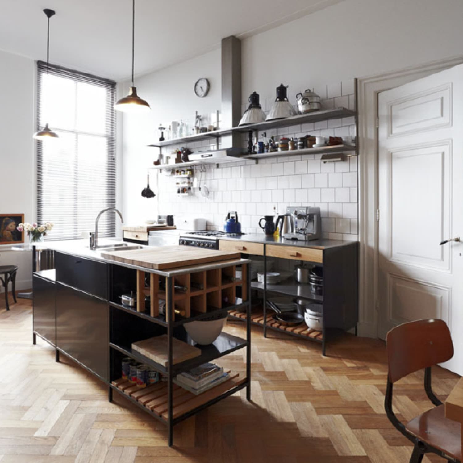 Kitchen Island Ideas - Open Shelving Storage | Apartment Therapy