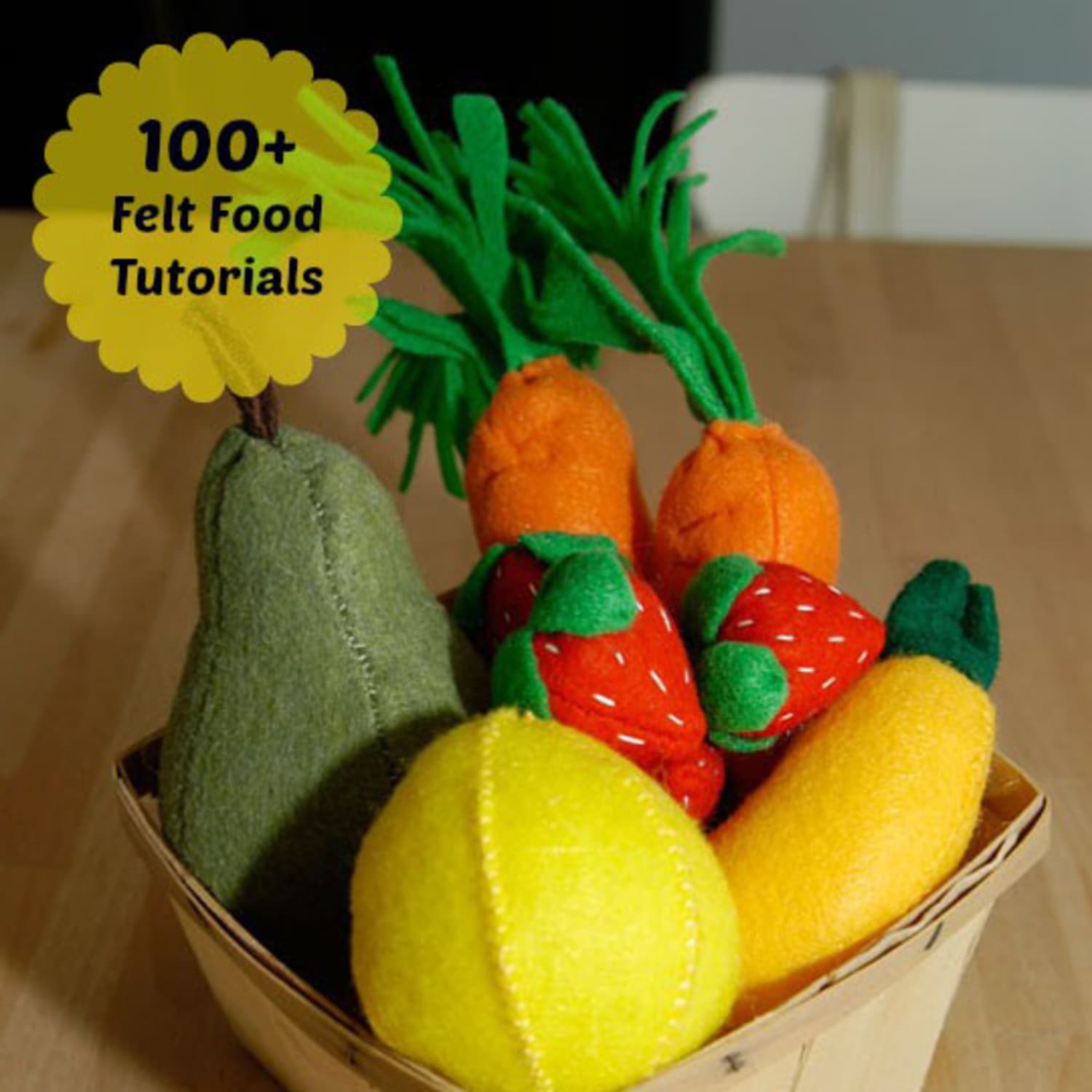 Fruit Pretend Play Food Made From Felt - Banana, Apple & Orange DIY 