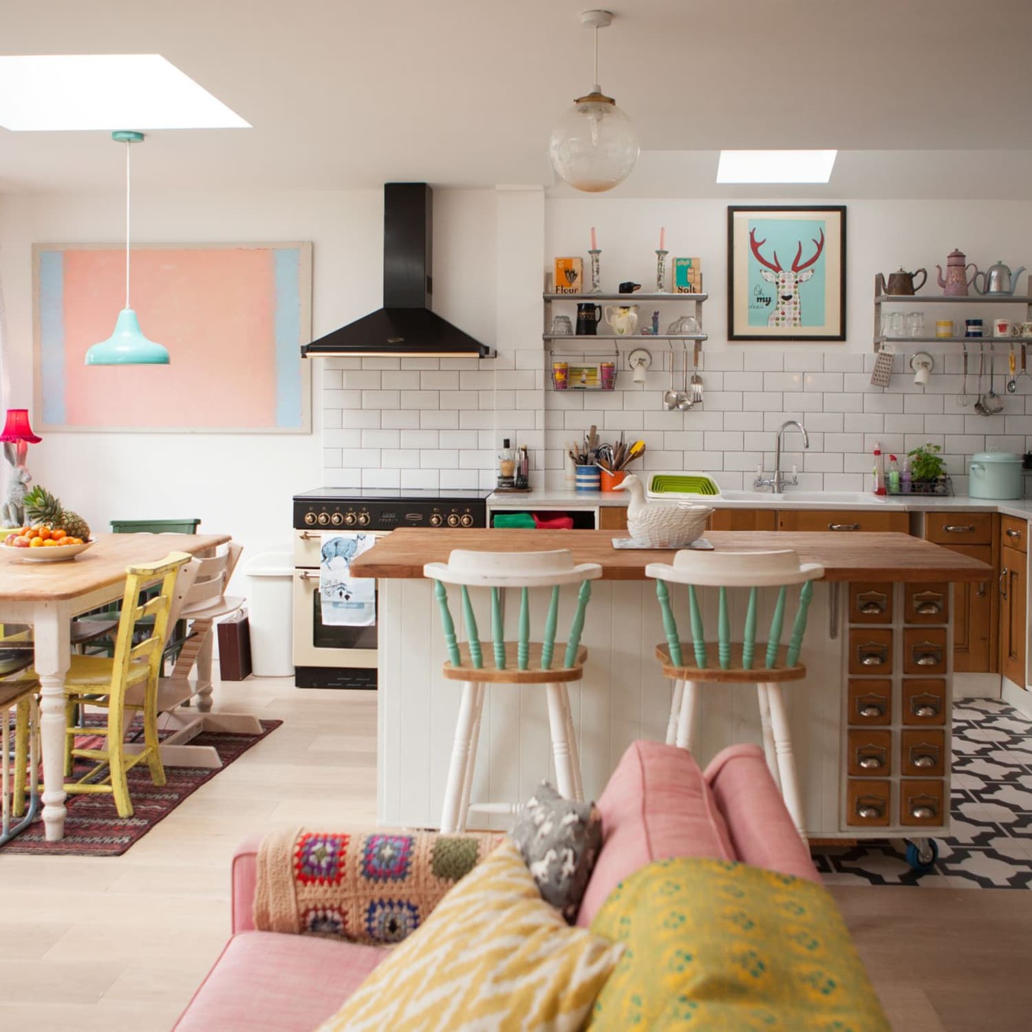 Pastel Kitchen Inspiration Kitchn Natural materials and room colors, natural bedding sets, house plants pastel kitchen inspiration kitchn