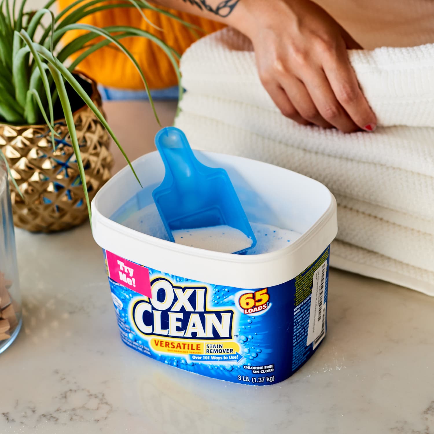  OxiClean White Revive Laundry Whitener + Stain Remover, 3 lbs :  Health & Household