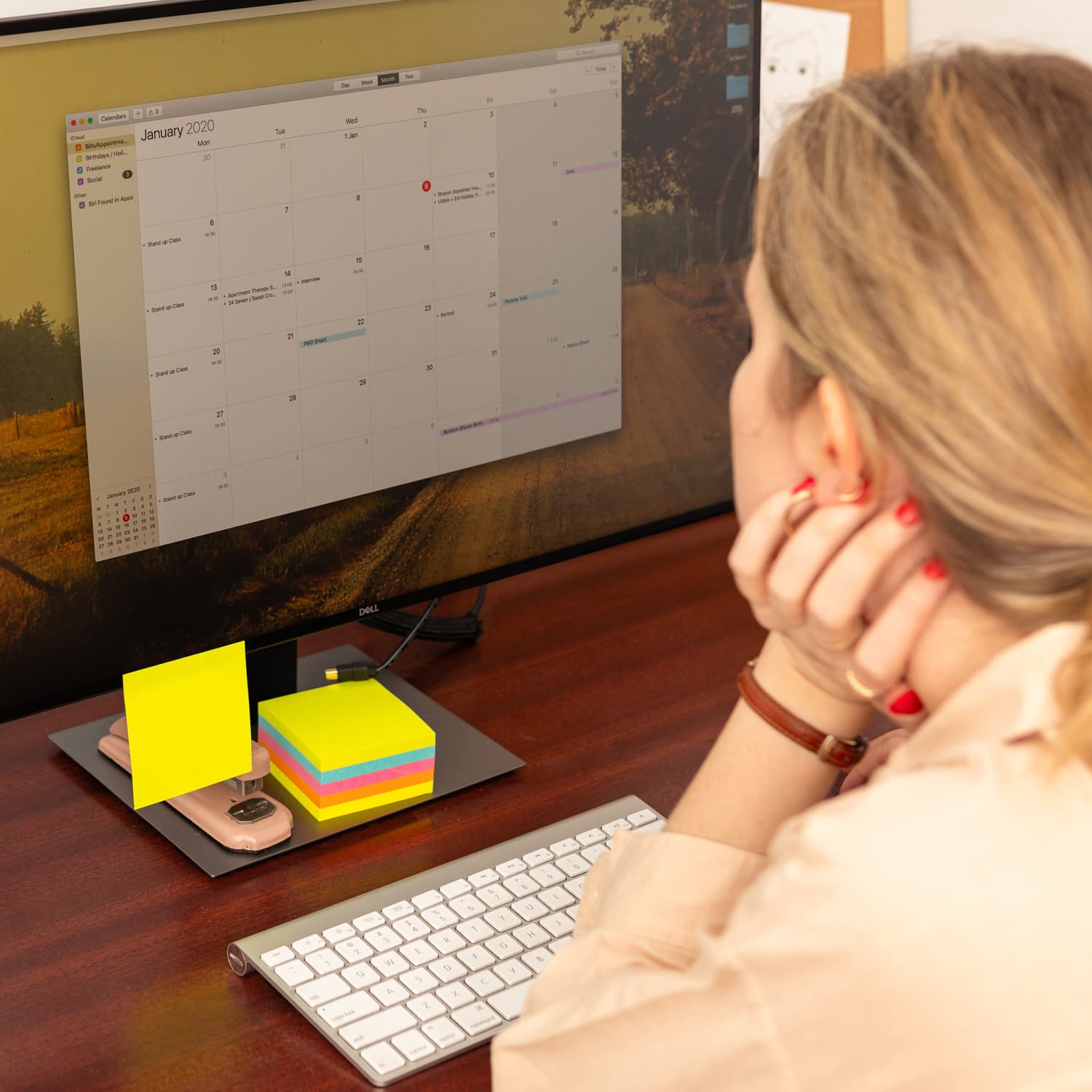 Dry Erase Kalender Board Voor Muur -48x32 inch Extra Muur