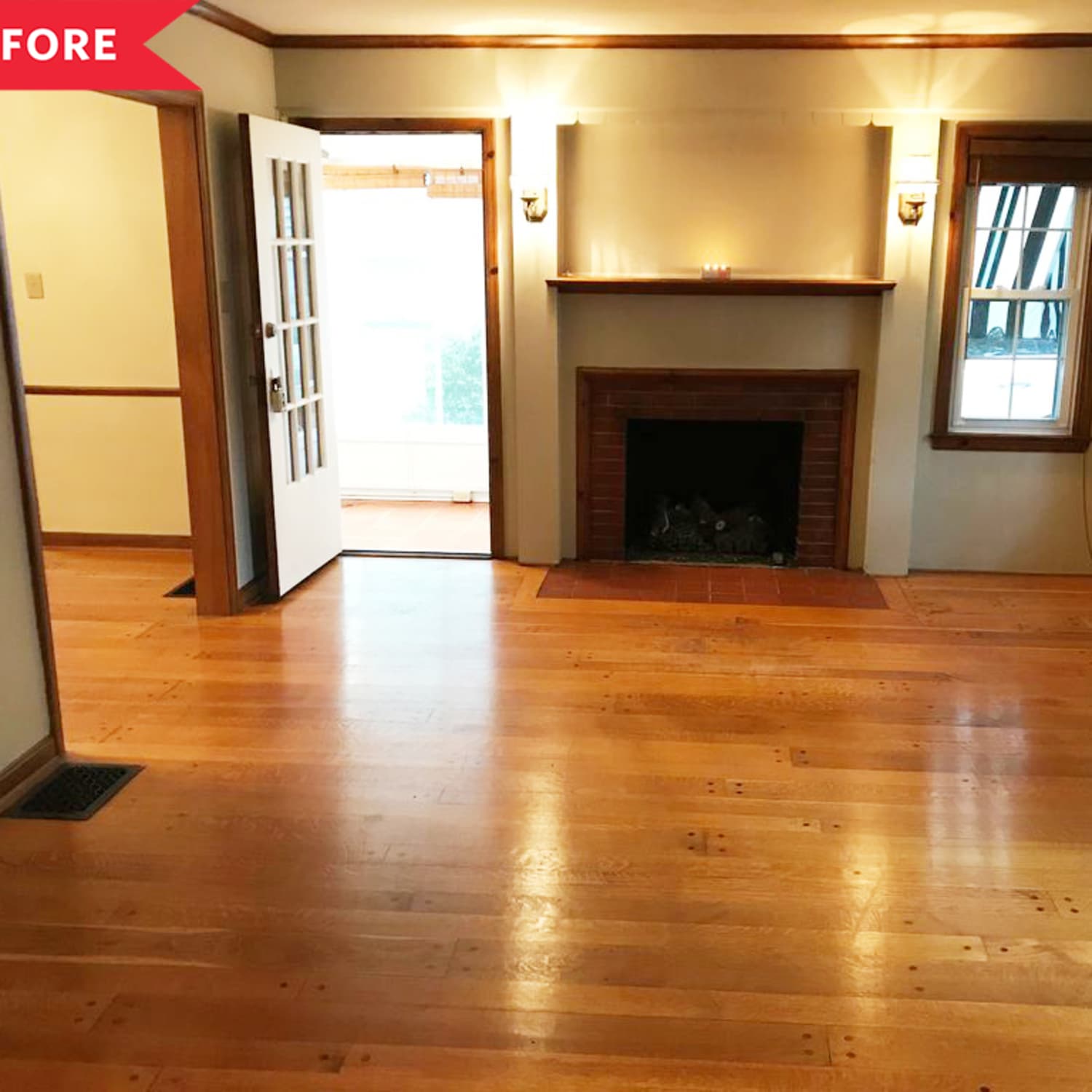 Before And After This Dark Dim Living Room Fireplace Goes