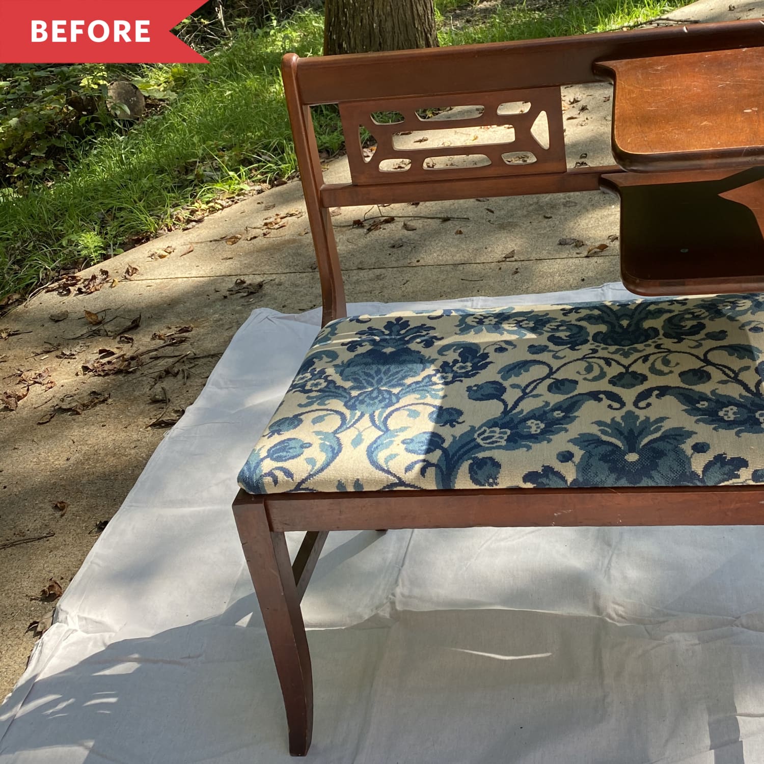 Telephone Bench Redo - DIY Telephone Bench Makeover Idea 