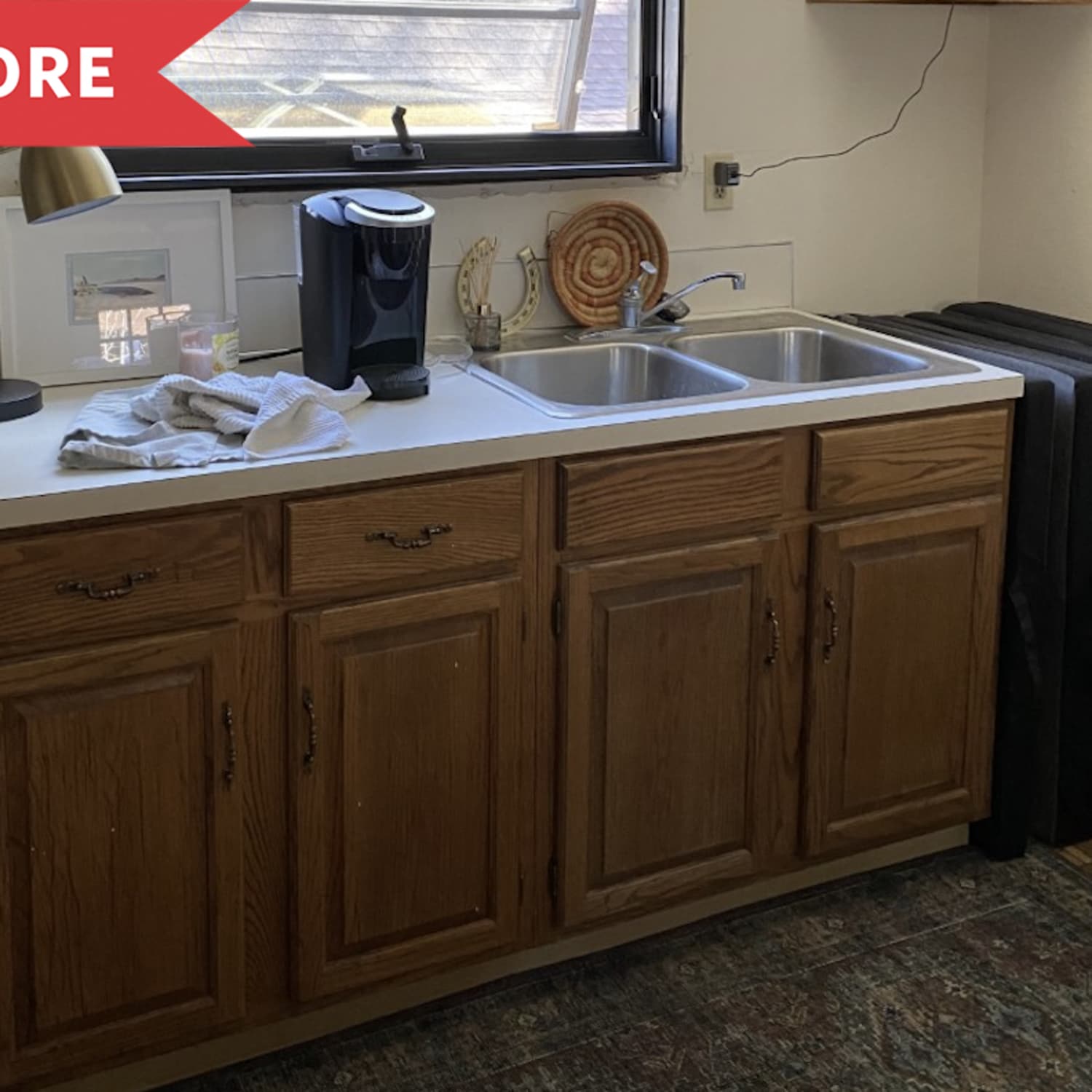Before After A Kitchenette From The 1980s Gets A Sophisticated Diy Revamp Kitchn