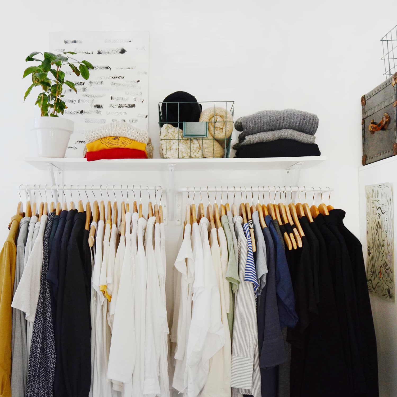 Space-Saving-Hangers-8  Clothes closet organization, Apartment