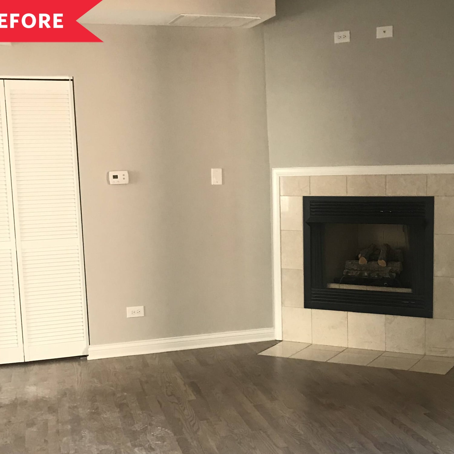 Before And After Updated Renters Solution Fireplace Idea