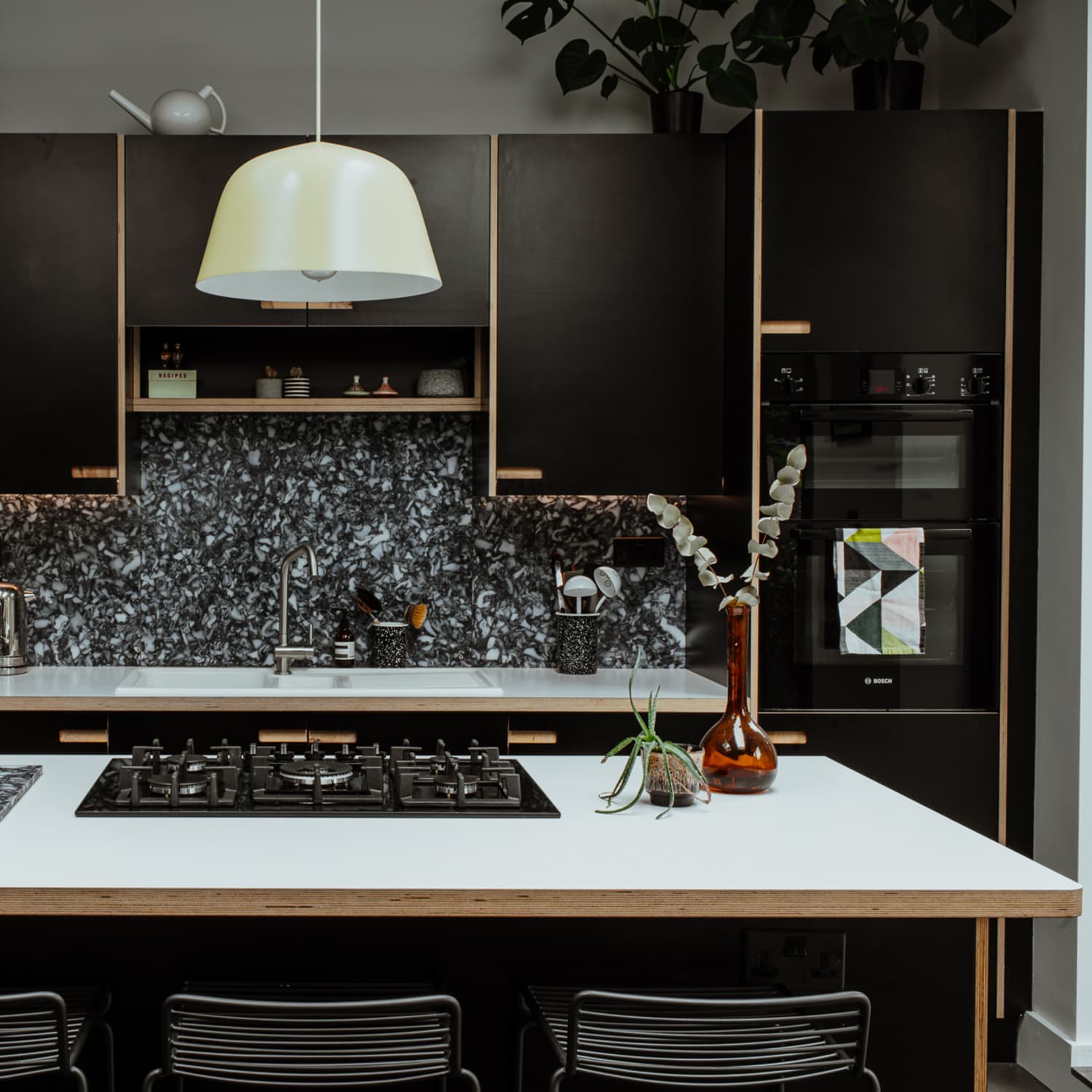 Black and White KItchen Design - Contemporary - kitchen - Gluckstein Home