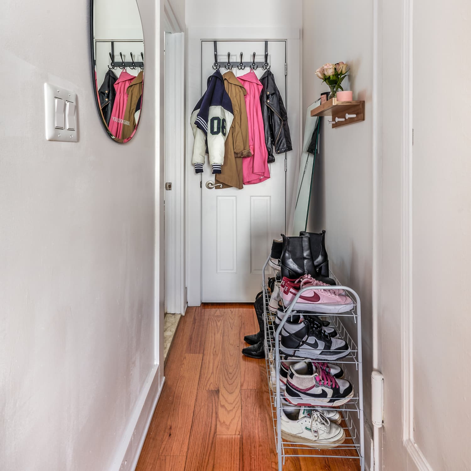 Entrance Floating Shoe Rack, Bathroom Slippers Rack, Door Shelf