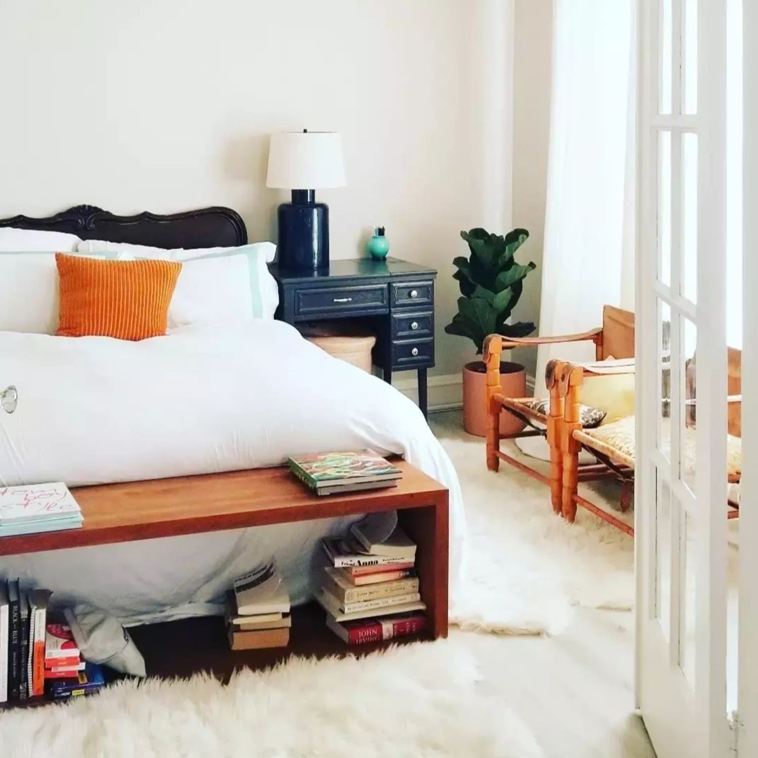 I Converted IKEA's Sheepskin Rugs Into Cozy Bedroom Wall Decor