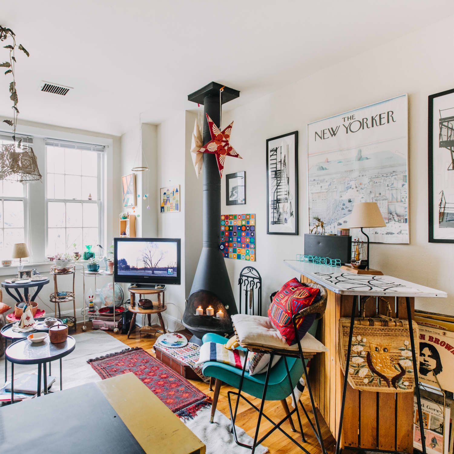 Small Studio Apartment Maximalist Decorating Ideas Apartment Therapy