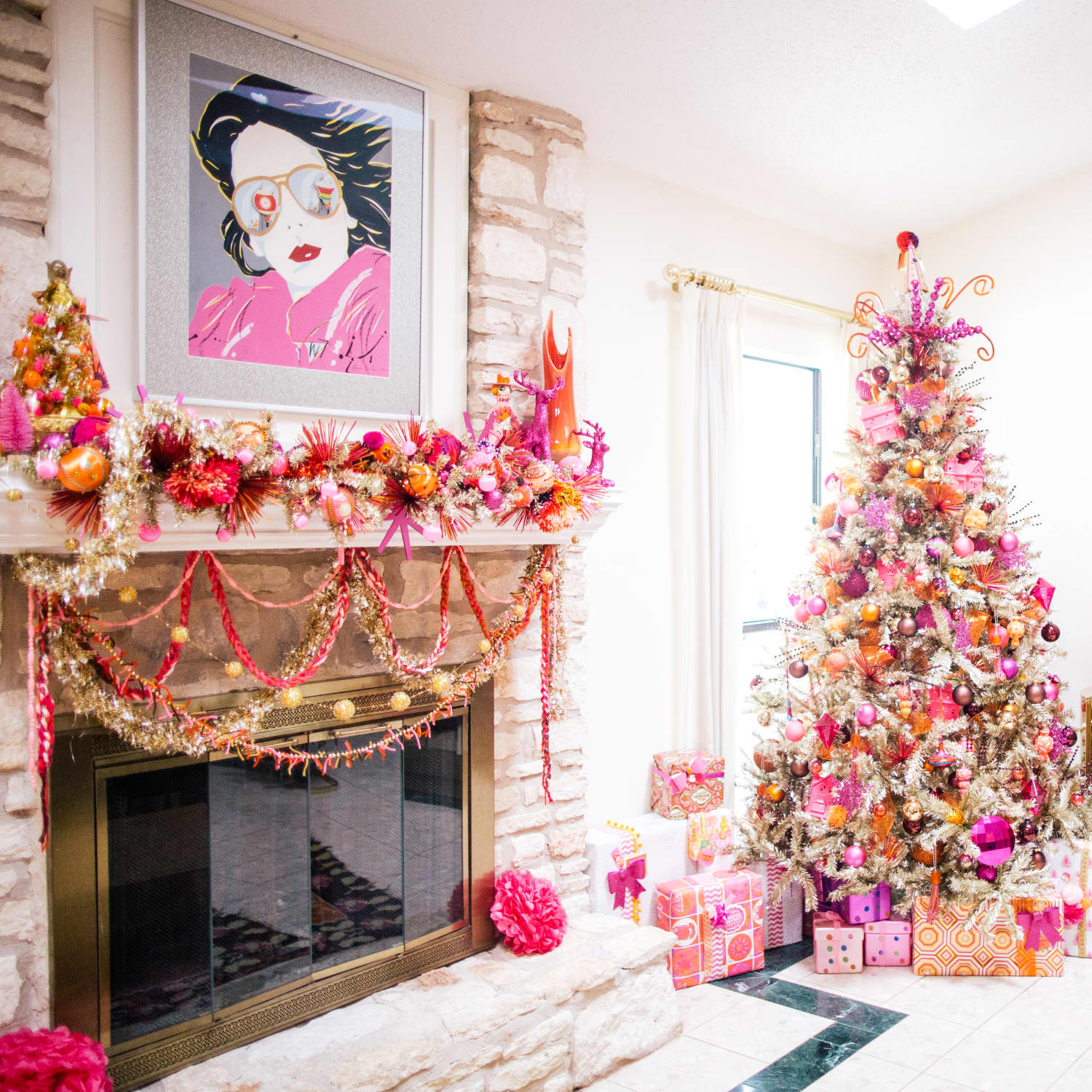 17 Glittery Pink Pastel Macaroon Christmas Tree in 2023