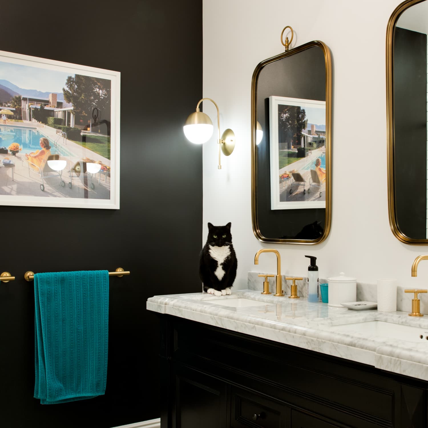 Bathroom Makeover with Black Painted Walls - At Home With The Barkers