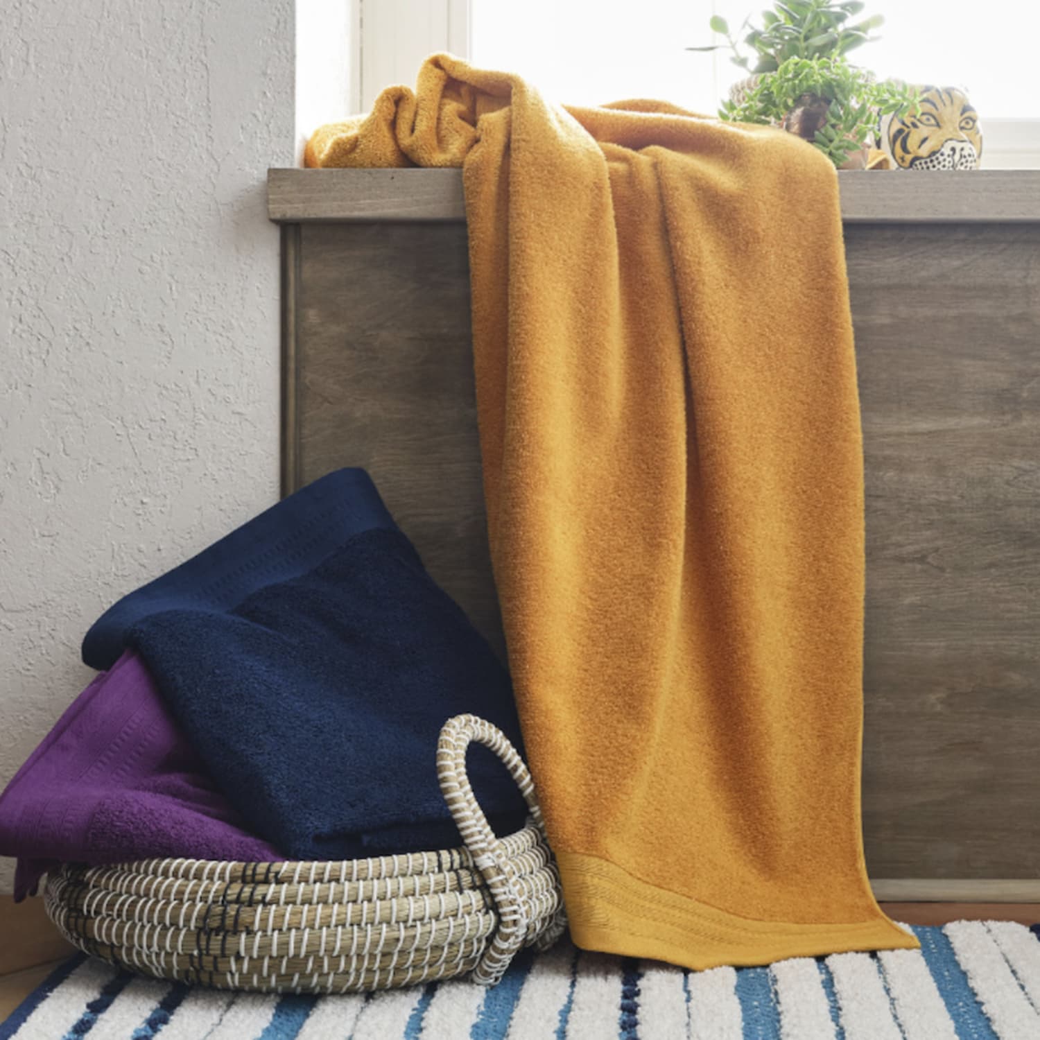 Better Homes & Gardens 2-Piece Oversized Woven Kitchen Towel Set, Dark Cilantro, Size: 20 inch x 30 inch