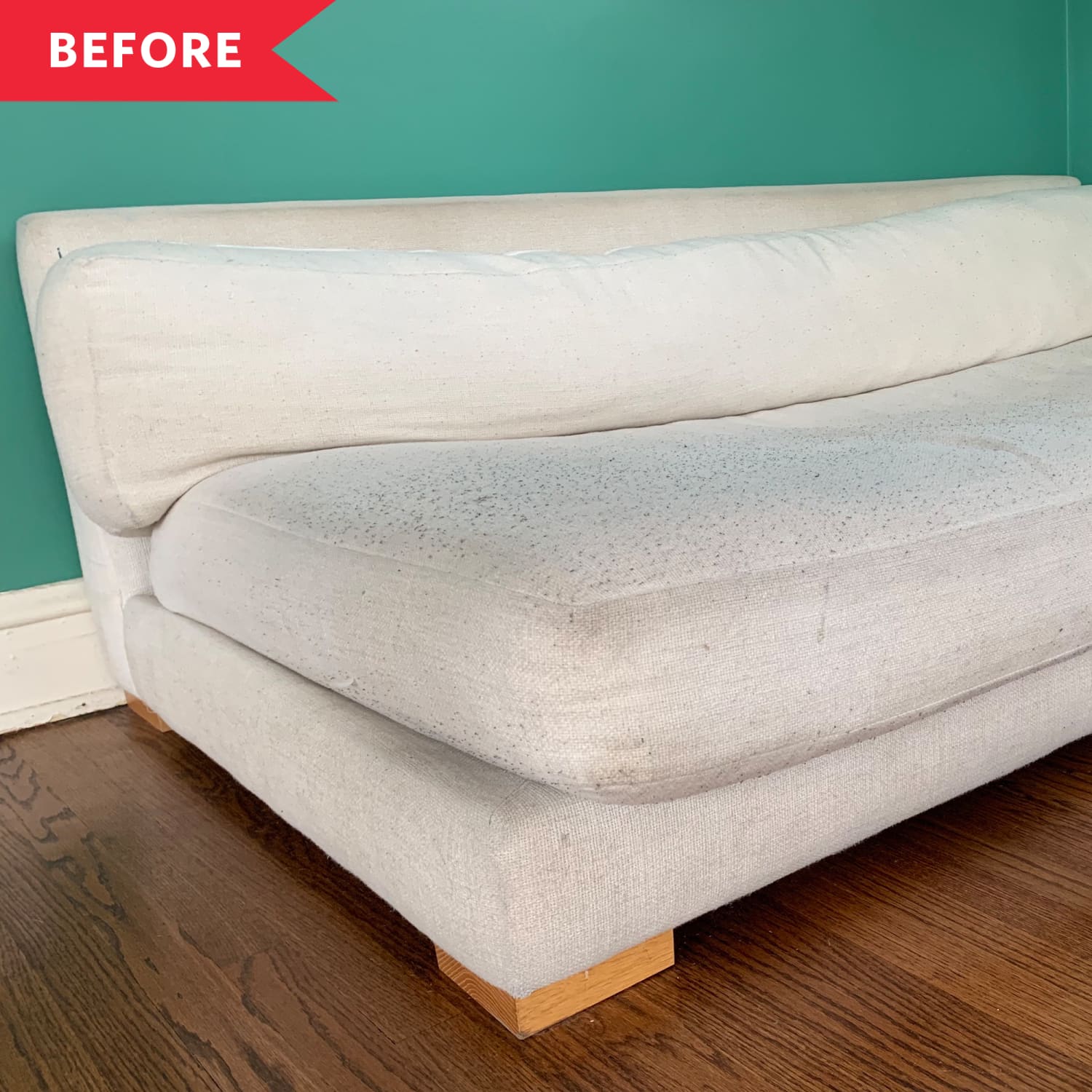 Before And After How To Clean And Fix A Saggy Bench Seat Sofa