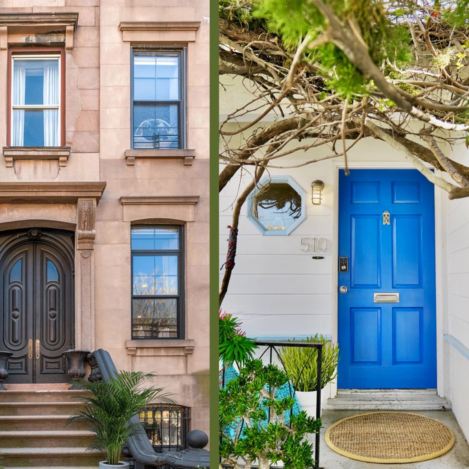 How 1,100 Square Feet Looks in a Brownstone vs. a Bungalow