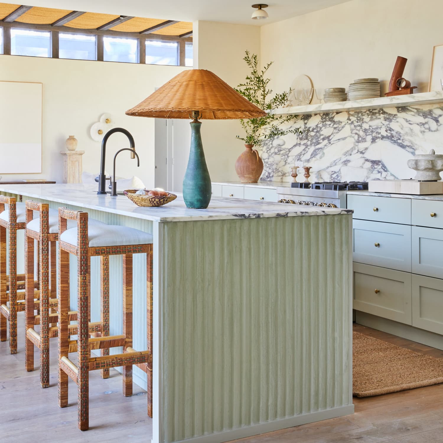 Slab Style Stone Backsplashes Are Replacing Subway Tile in ...