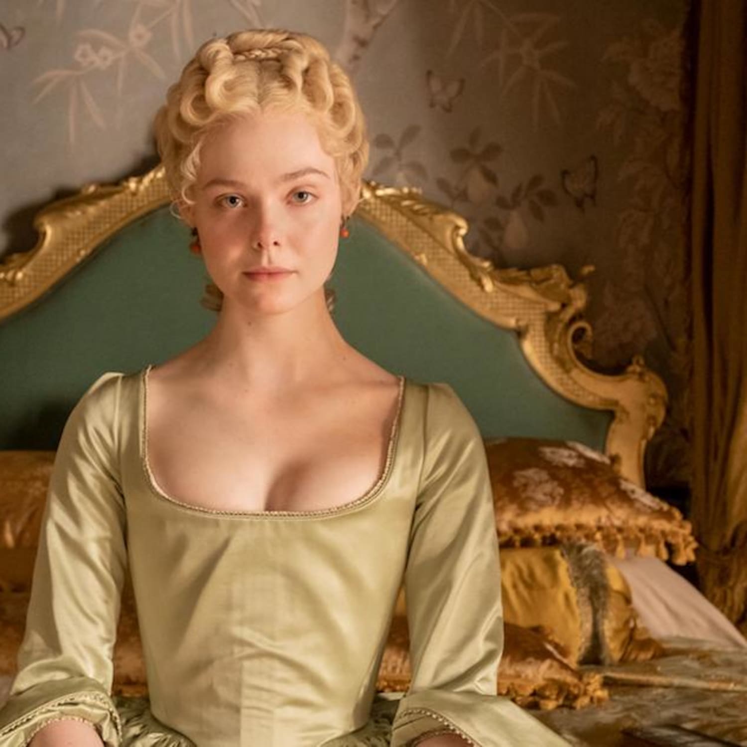 brocade wallpaper invokes her