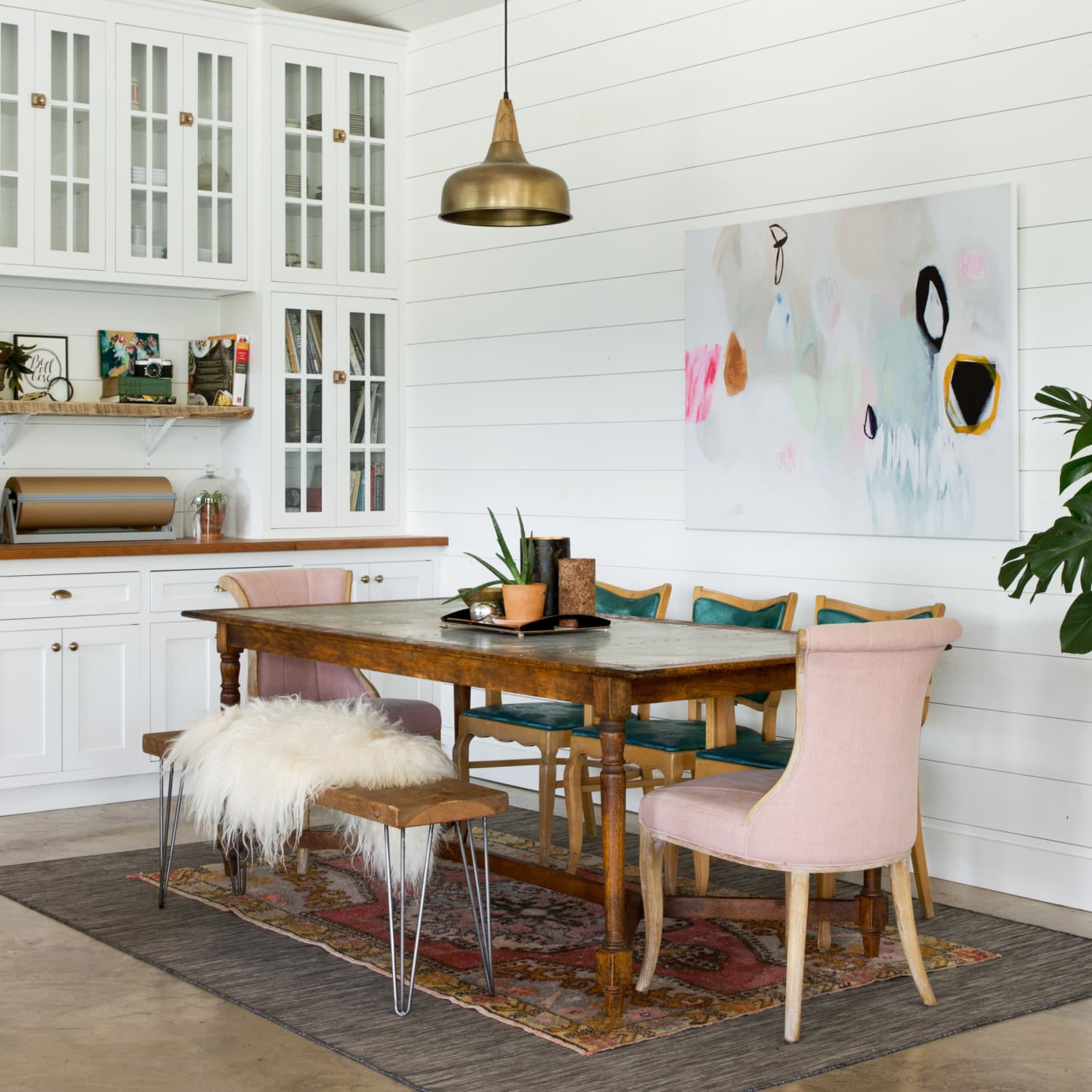 farmhouse glam dining table