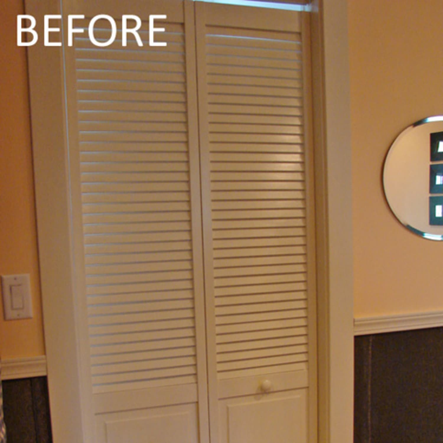 Before After Turning a Laundry Closet into a Laundry Center