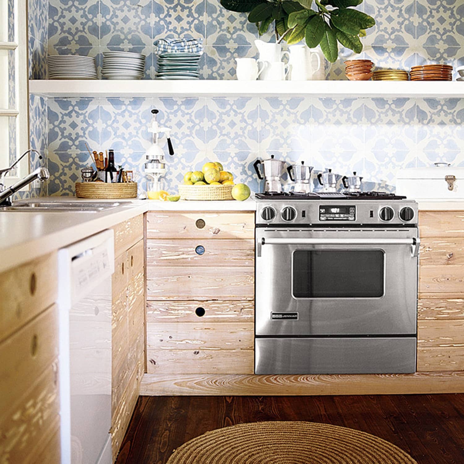 Natural wood kitchen online cabinets modern