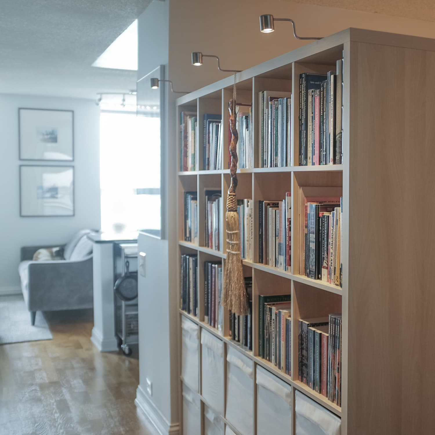 Ikea kallax shop as room divider